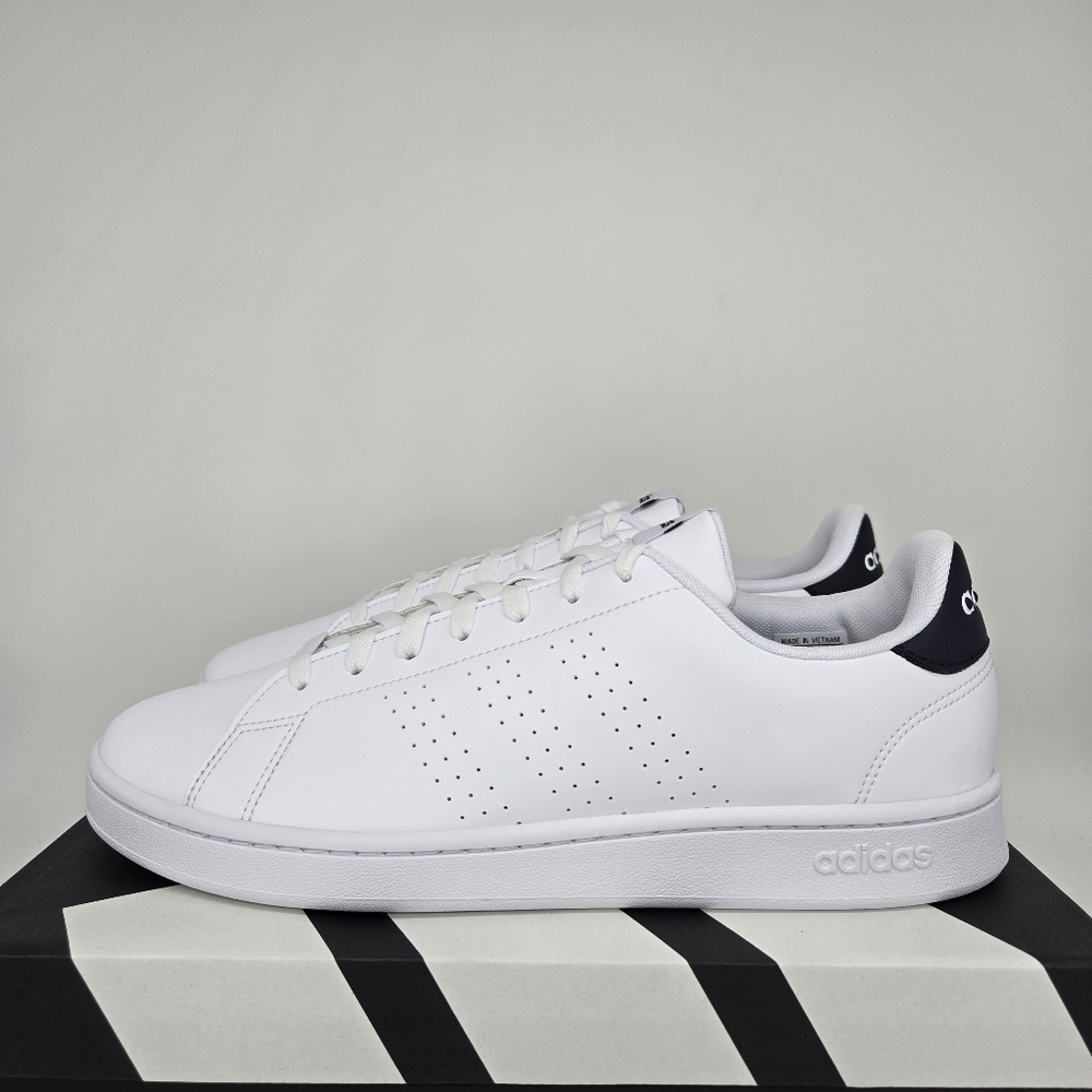 New Adidas Advantage 'White Legend Ink' Men's Tennis Shoes Size 12
